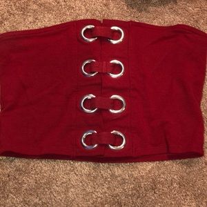 Red crop top